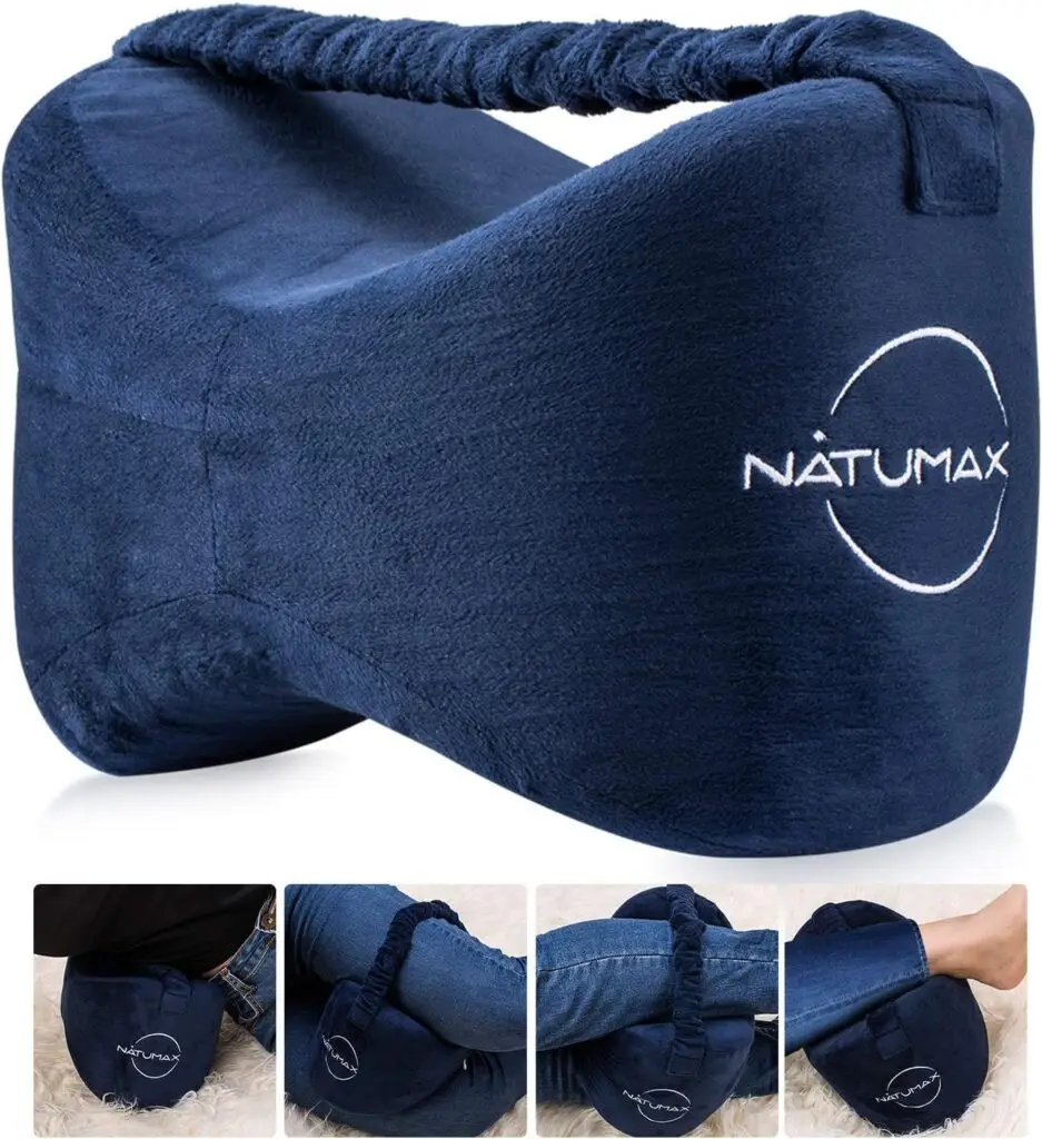 NATUMAX Knee Pillow for Side Sleepers - Relief from Sciatica Pain, Back/Leg Pain