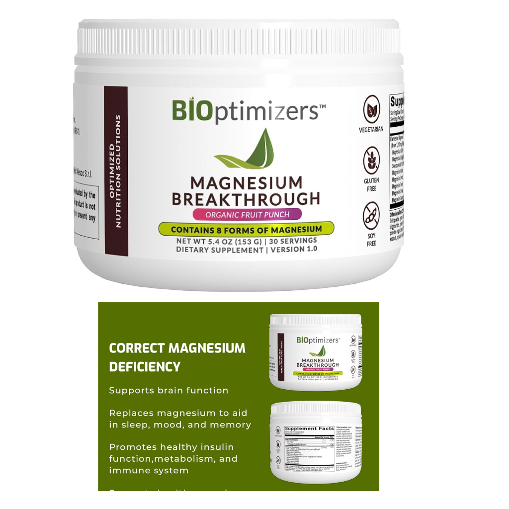 BiOptimizers Magnesium Breakthrough Drink Fruit Punch