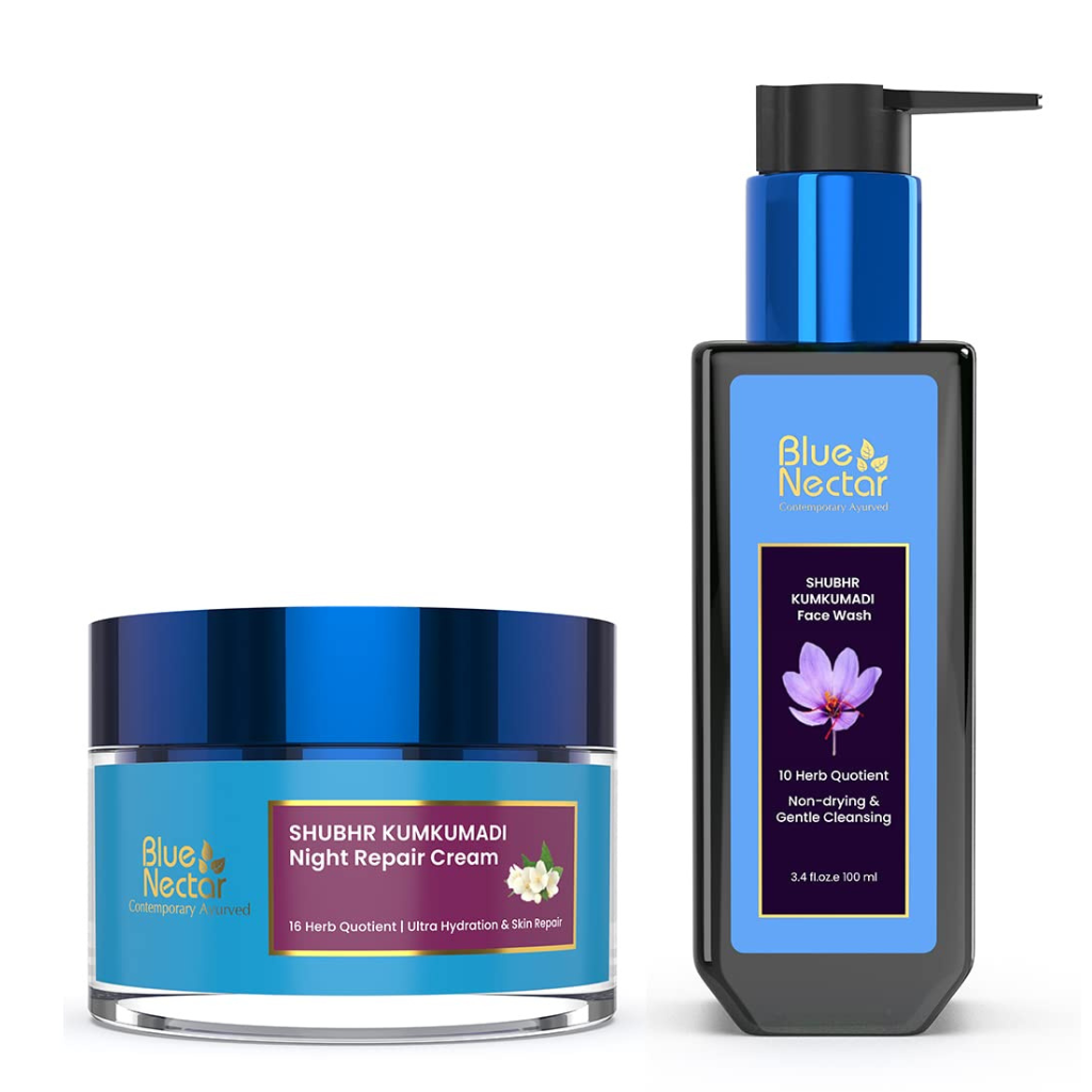 Blue Nectar Kumkumadi Night Cream with Jasmine for Glowing Skin